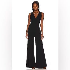 Bobi Black Cross-Back Wide Leg Jumpsuit